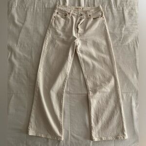 Levi’s White Ribcage Crop Boot Jeans